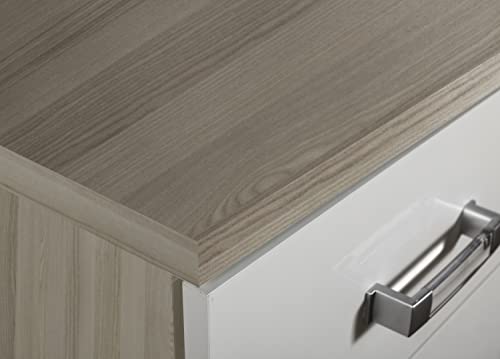 Composad Calisma scrivania 4 cassetti frassino bianco