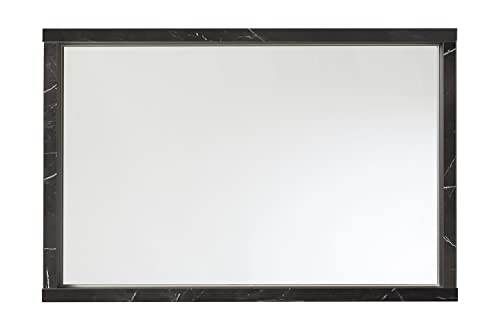 Composad Mundi specchio con cornice legno marmo zebrato