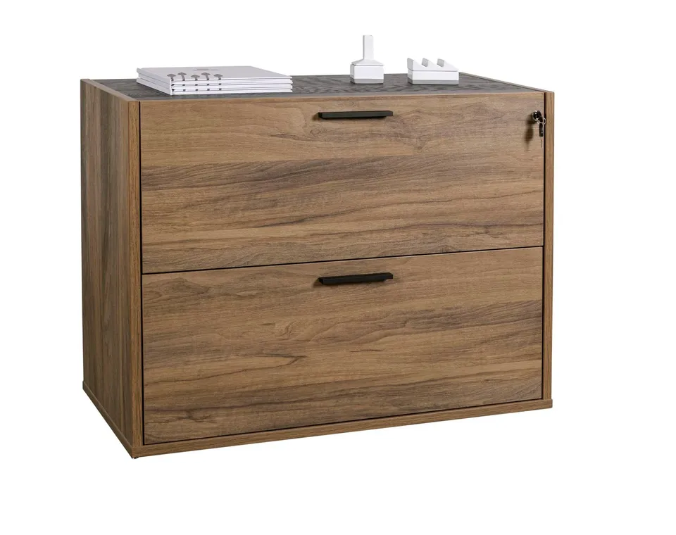Composad Davinci Brera Cassettiera 2 Cassetti Noce Nero