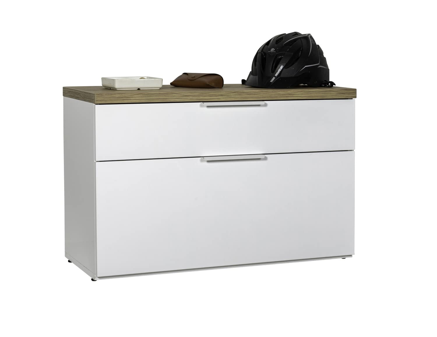 Composad Mundi scarpiera panca 82 cm rovere bianco