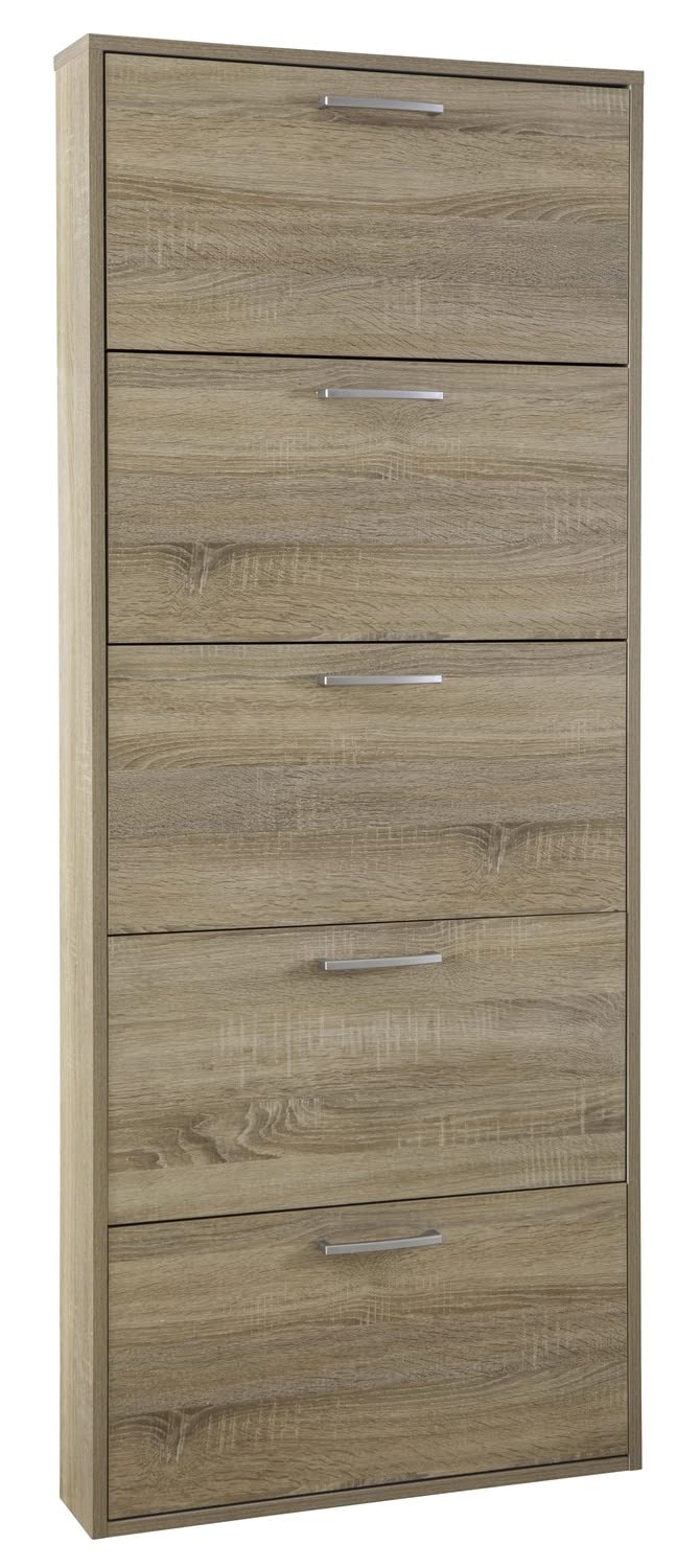 Composad Facile Scarpiera 5 Ribalte Rovere Sonoma Slim 65x164 cm
