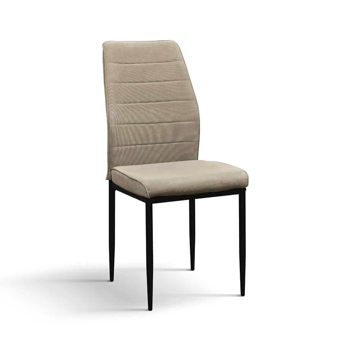 EPOCANTICA Sedie Moderne Tessuto a Coste Set 4 Pezzi Gambe Nere