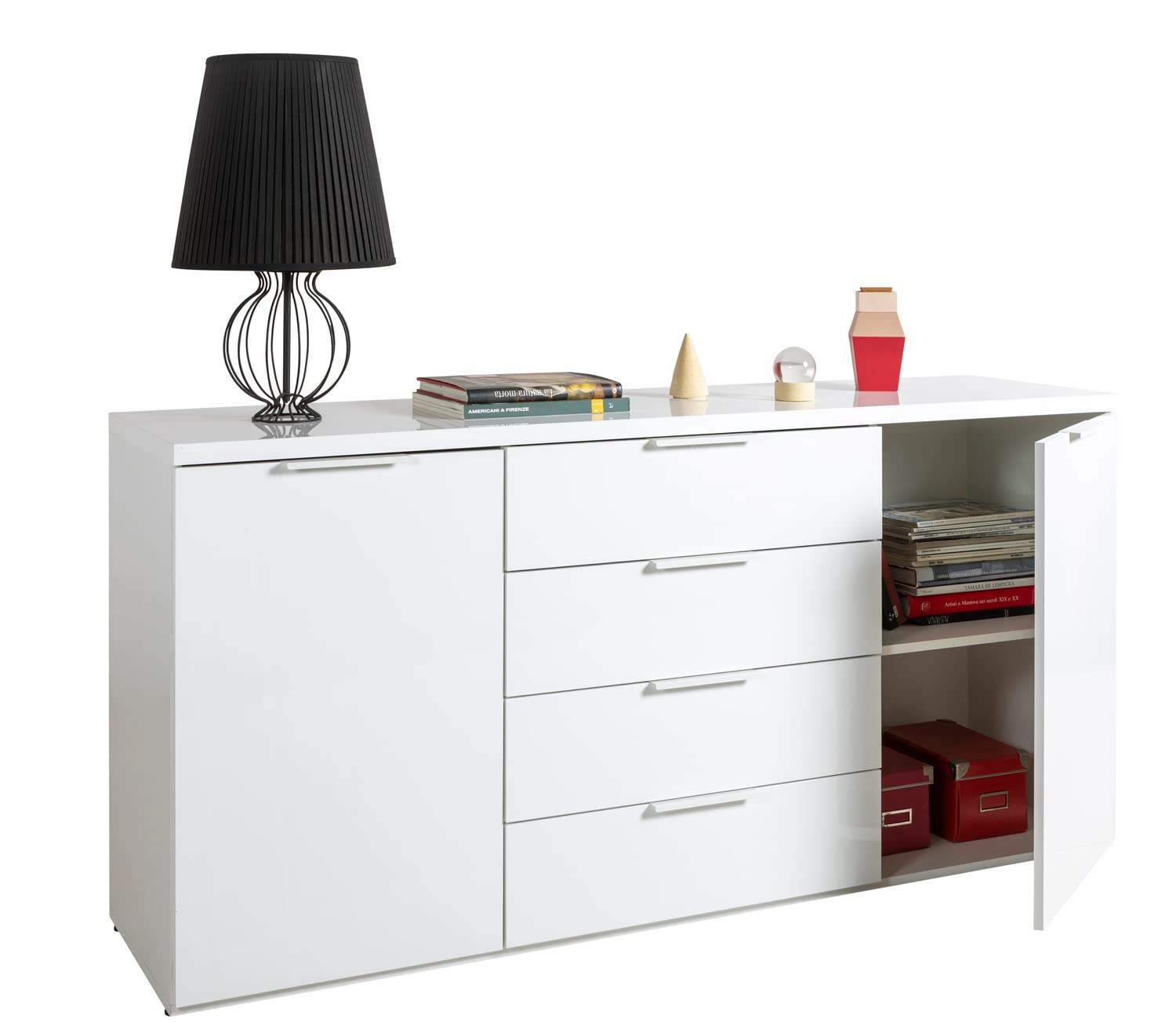 Composad Mundi madia 2 ante 4 cassetti bianco 170,9 cm