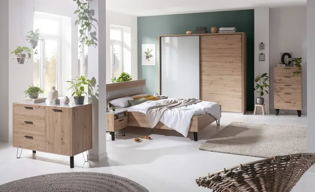 Composad Vitruvia camera da letto 6 mobili rovere miele grigio