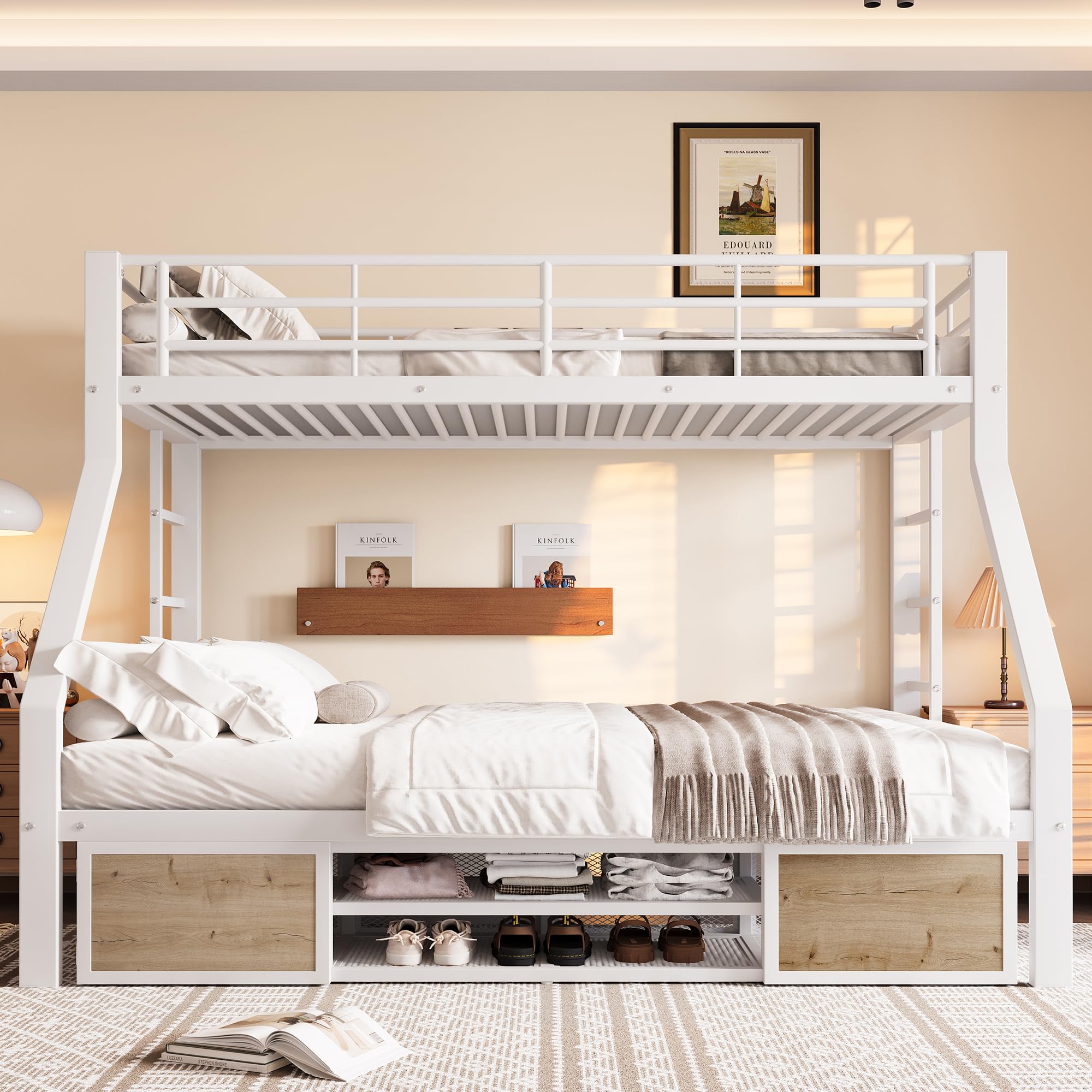 Dolamaní letto a castello bianco 90x200 140x200 metallo
