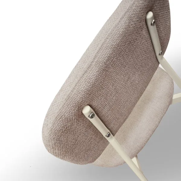 EPOCANTICA Sedia Imbottita Tessuto Set 4 Pezzi Grigio Metallo