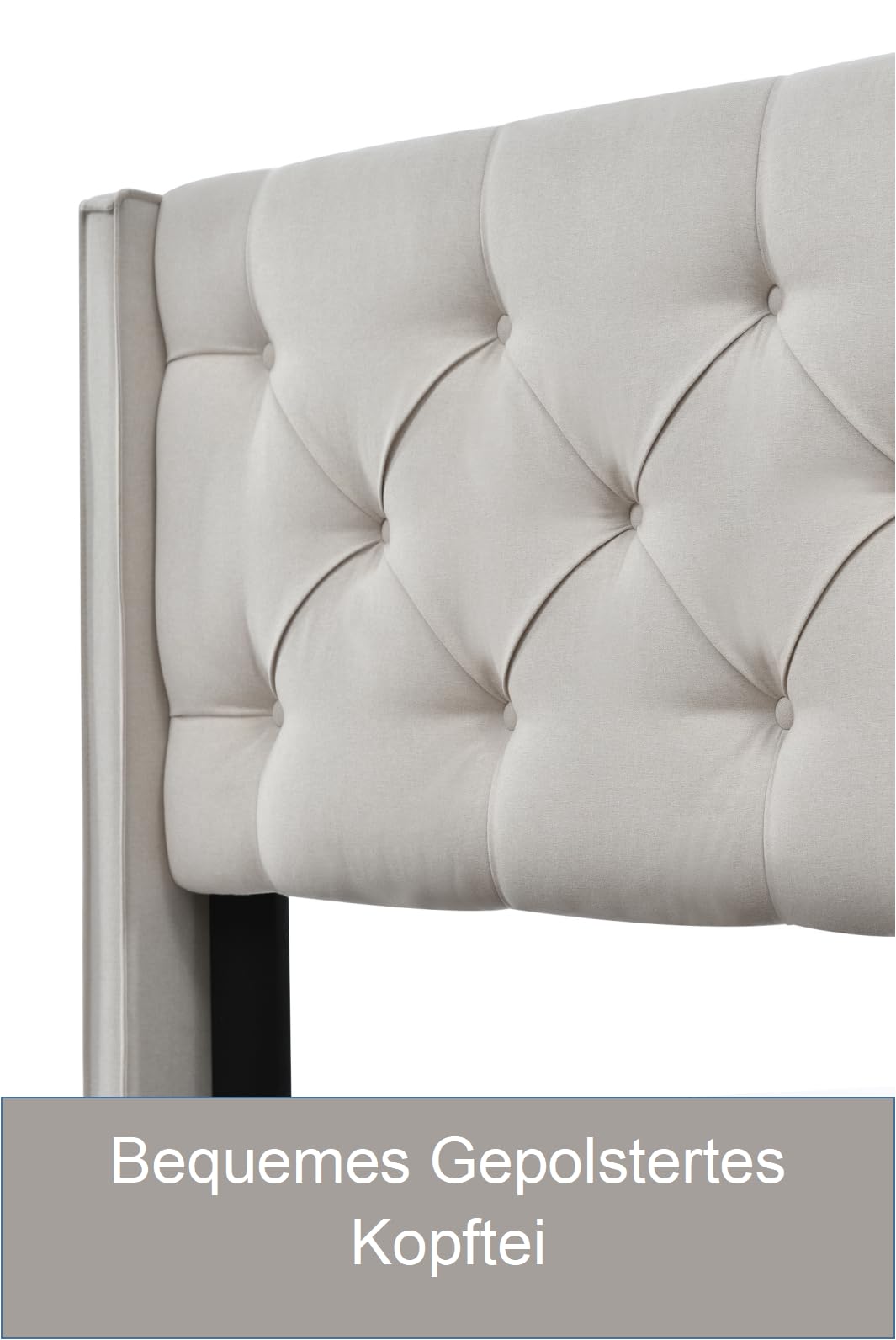 Dolamaní Letto contenitore imbottito 140x200 grigio chiaro