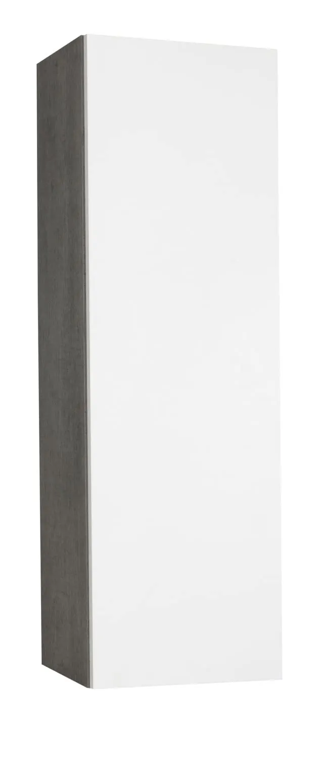 Composad Modello Pensile Verticale 35x110 Bianco e Cemento