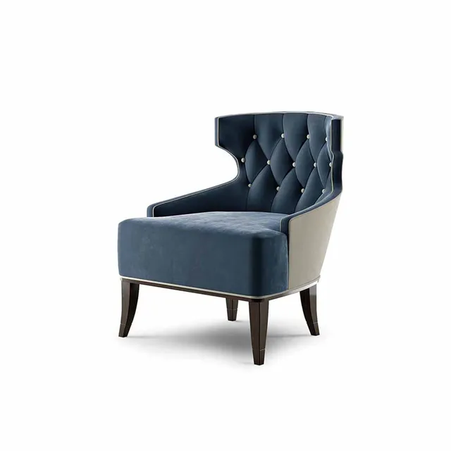 Minotti Collezioni Marilyn sedia camera tessuto