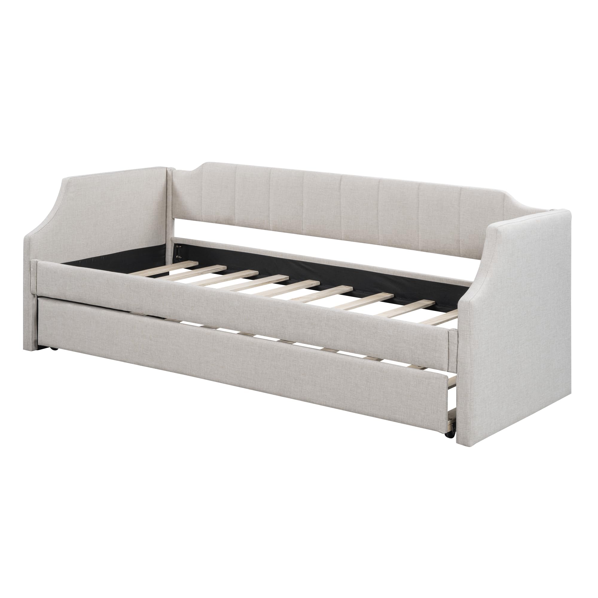 Dolamaní letto imbottito beige 90x200 con letto ospiti
