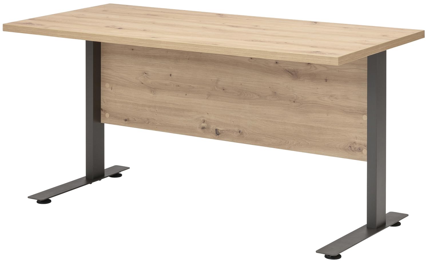 Composad Pronto Gambe Metallo scrivania ufficio 150 cm rovere