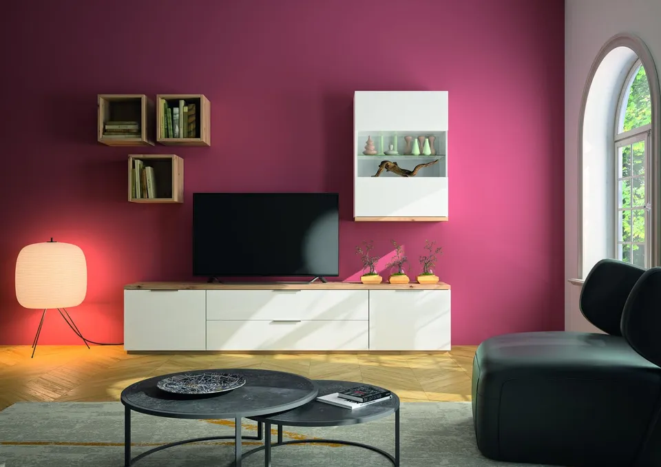 Composad Mundi soggiorno set 3 mobili bianco rovere mielato