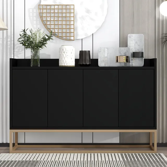 Dolamaní Credenza 120x30x80 nera 4 ante moderna