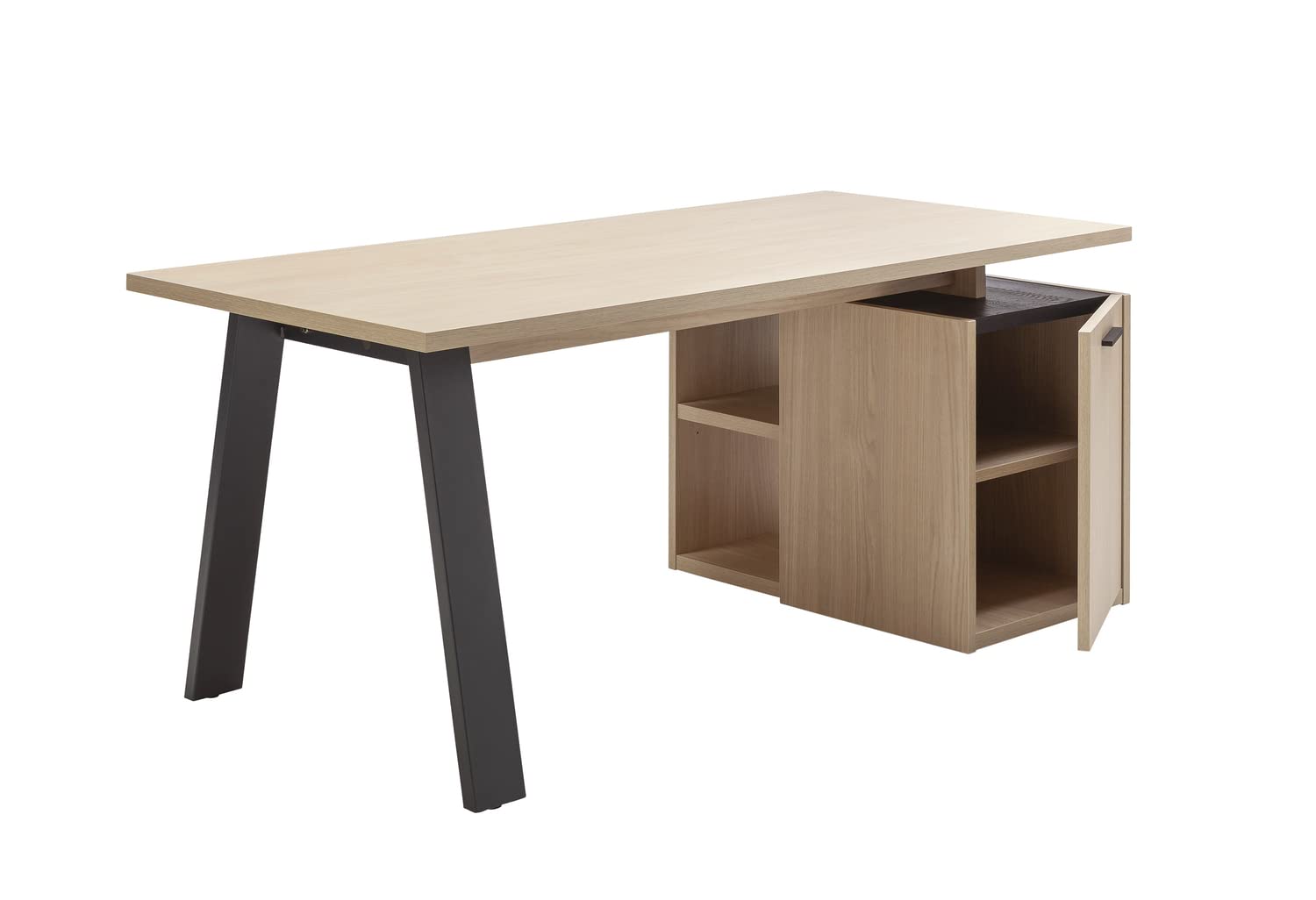 Composad Davinci Scrivania Rovere Nero 171,5 cm per Ufficio