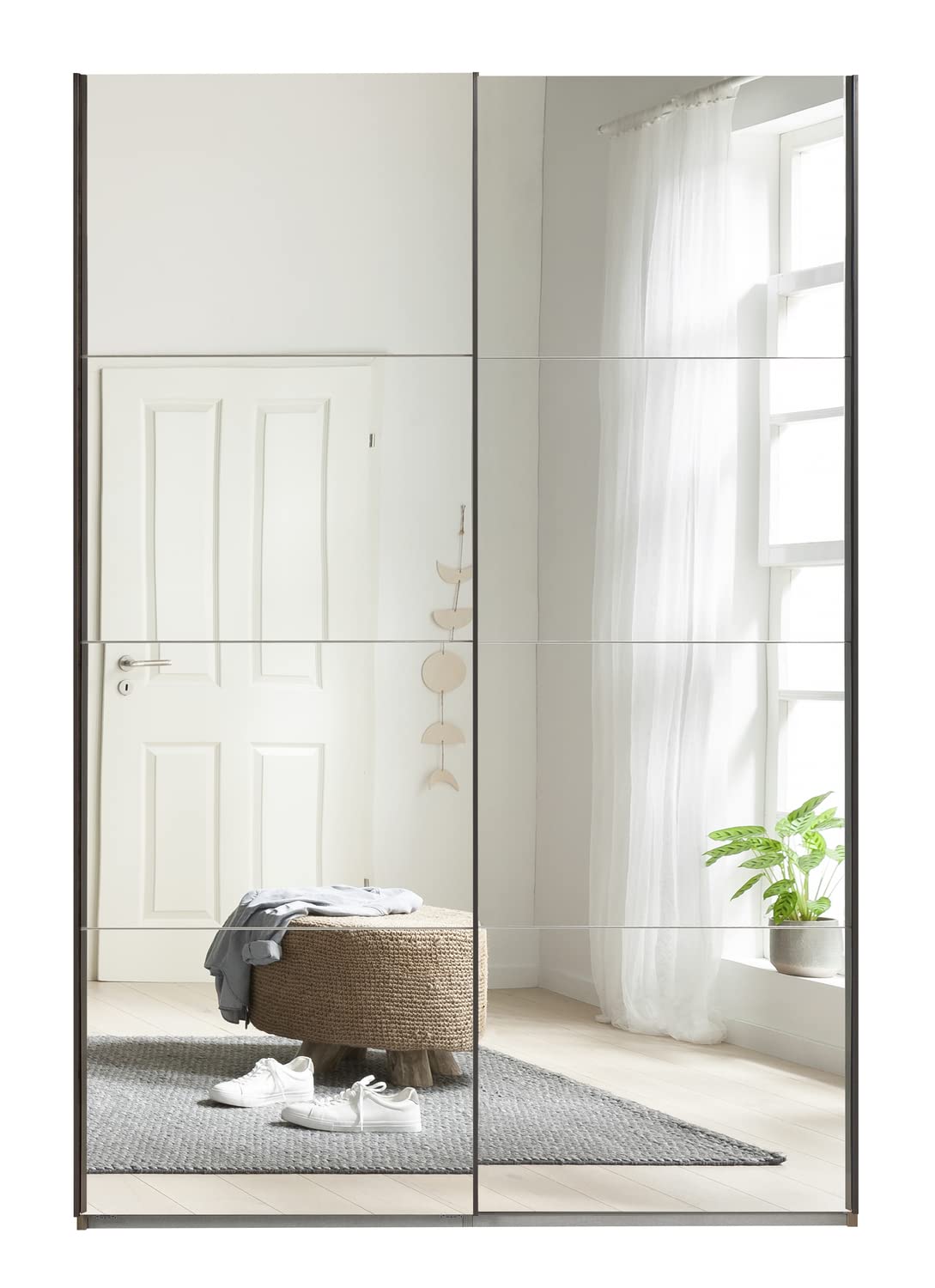 Composad Systema armadio 2 ante scorrevoli a specchio rovere miele