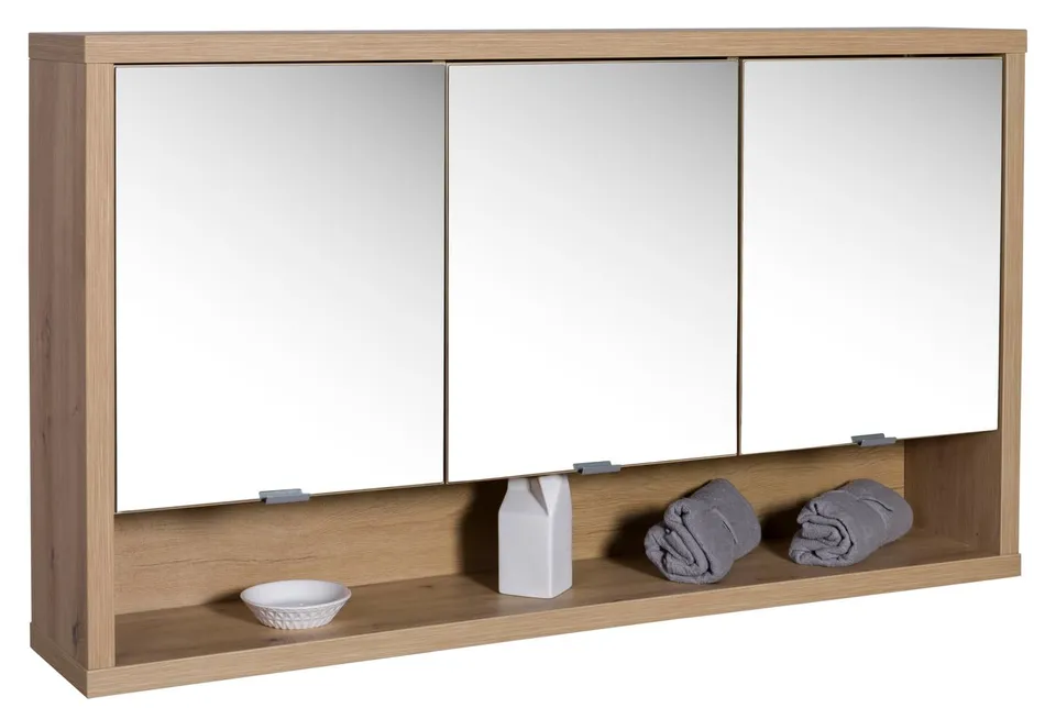 Composad Ladama Specchiera Pensile 3 Ante Rovere Mielato