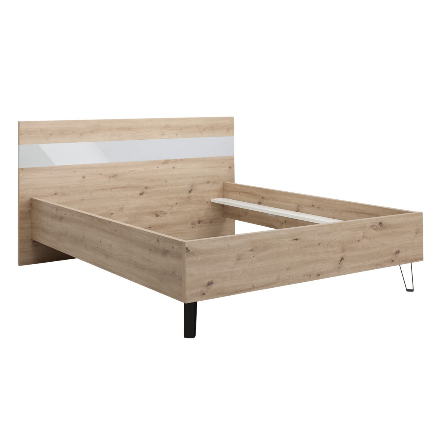 Composad Vitruvia letto matrimoniale king size rovere miele grigio
