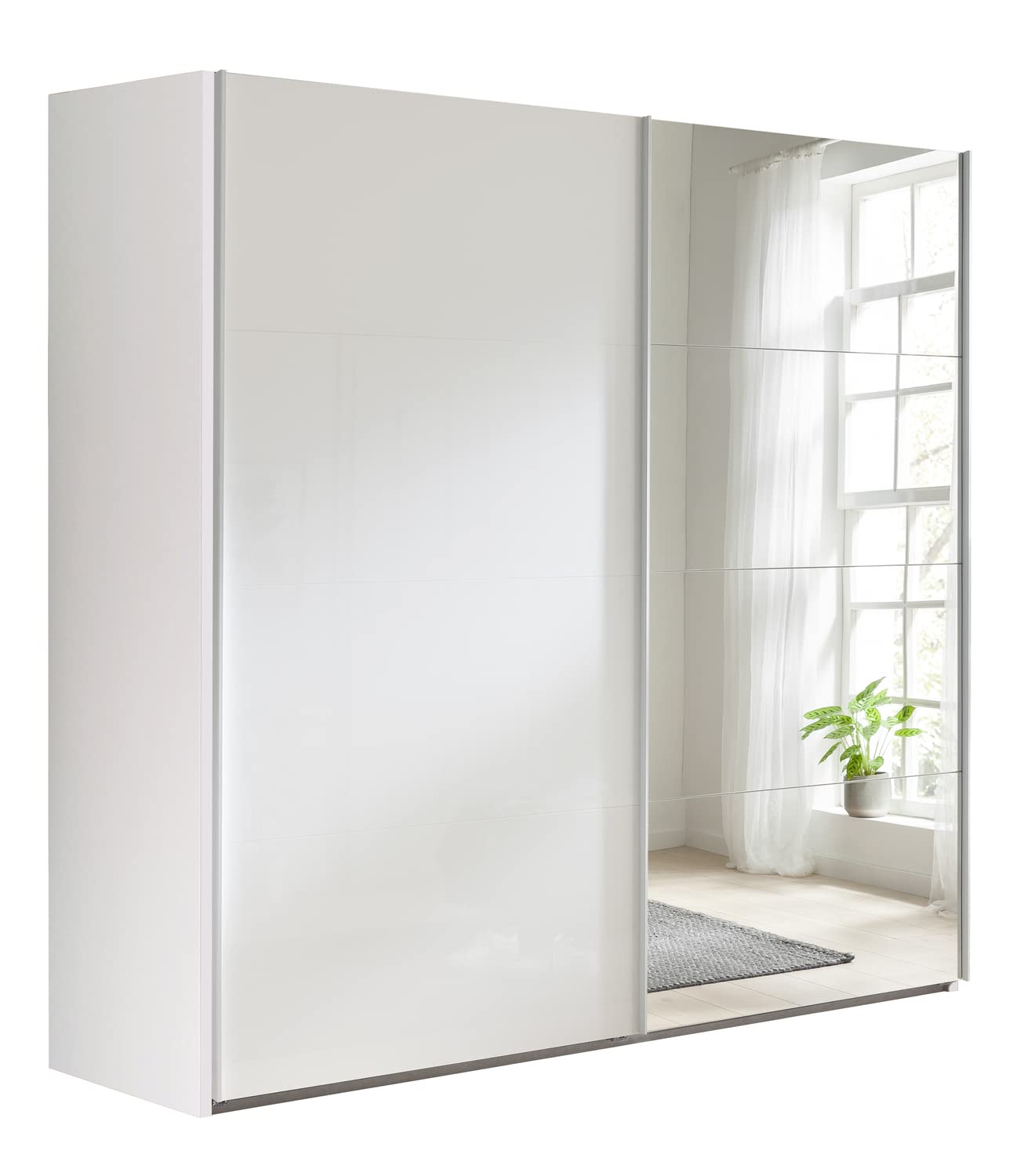 Composad Systema Armadio 2 Ante Specchio 250 Bianco