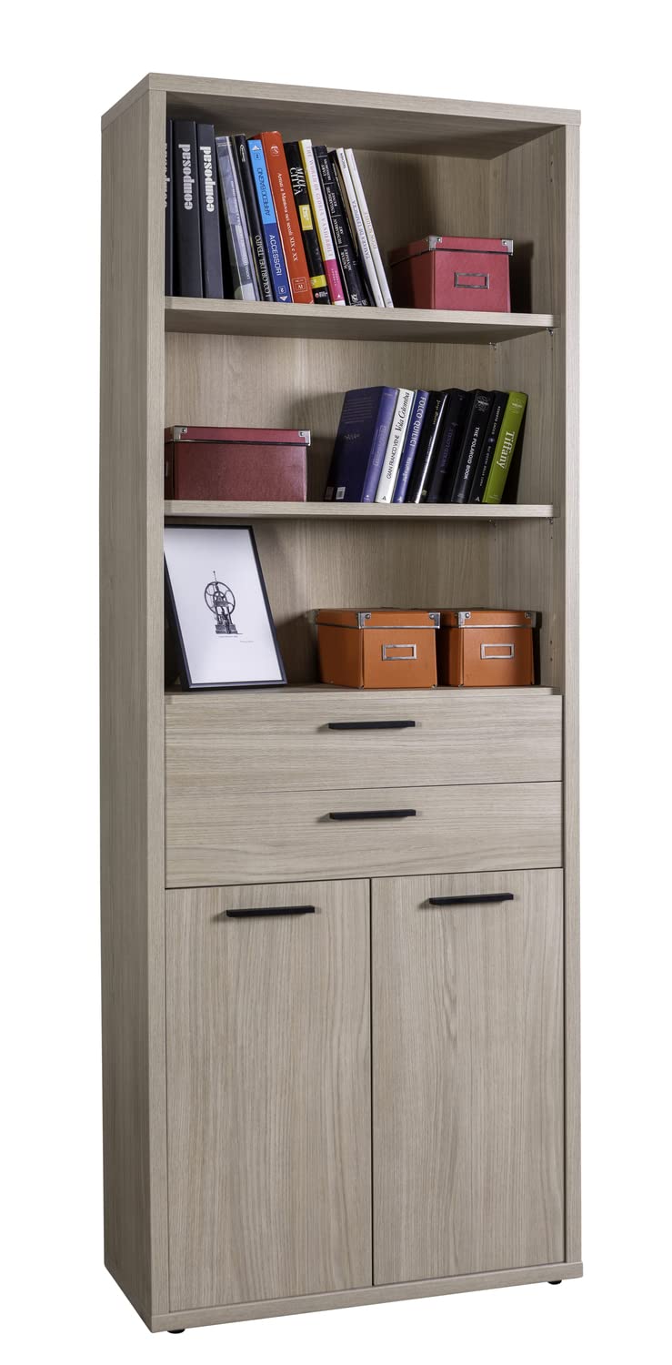 Composad Davinci Libreria 2 Ante 2 Cassetti 3 Vani Rovere
