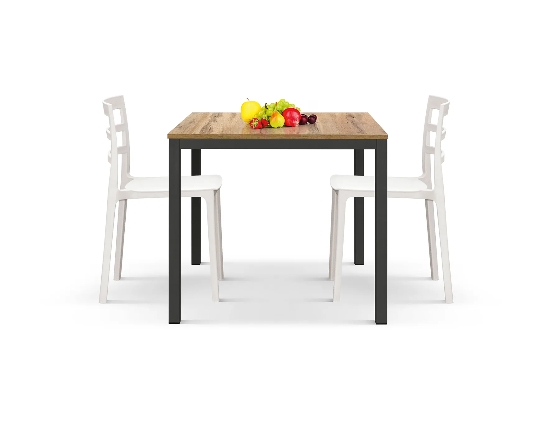Epocantica 80x80 tavolo fisso bianco frassino 4 posti