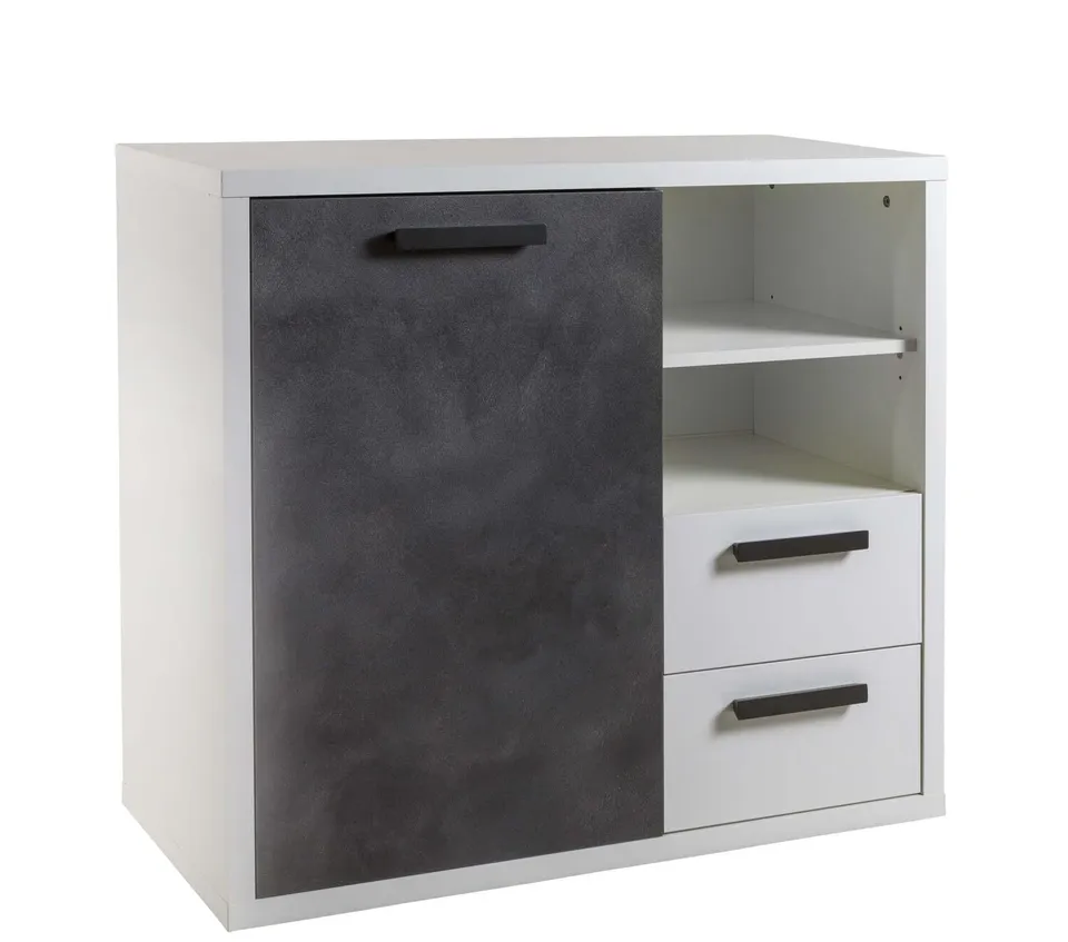 Composad Velata 1 Anta 2 Cassetti 2 Vani Mobile Bianco Rovere Ufficio