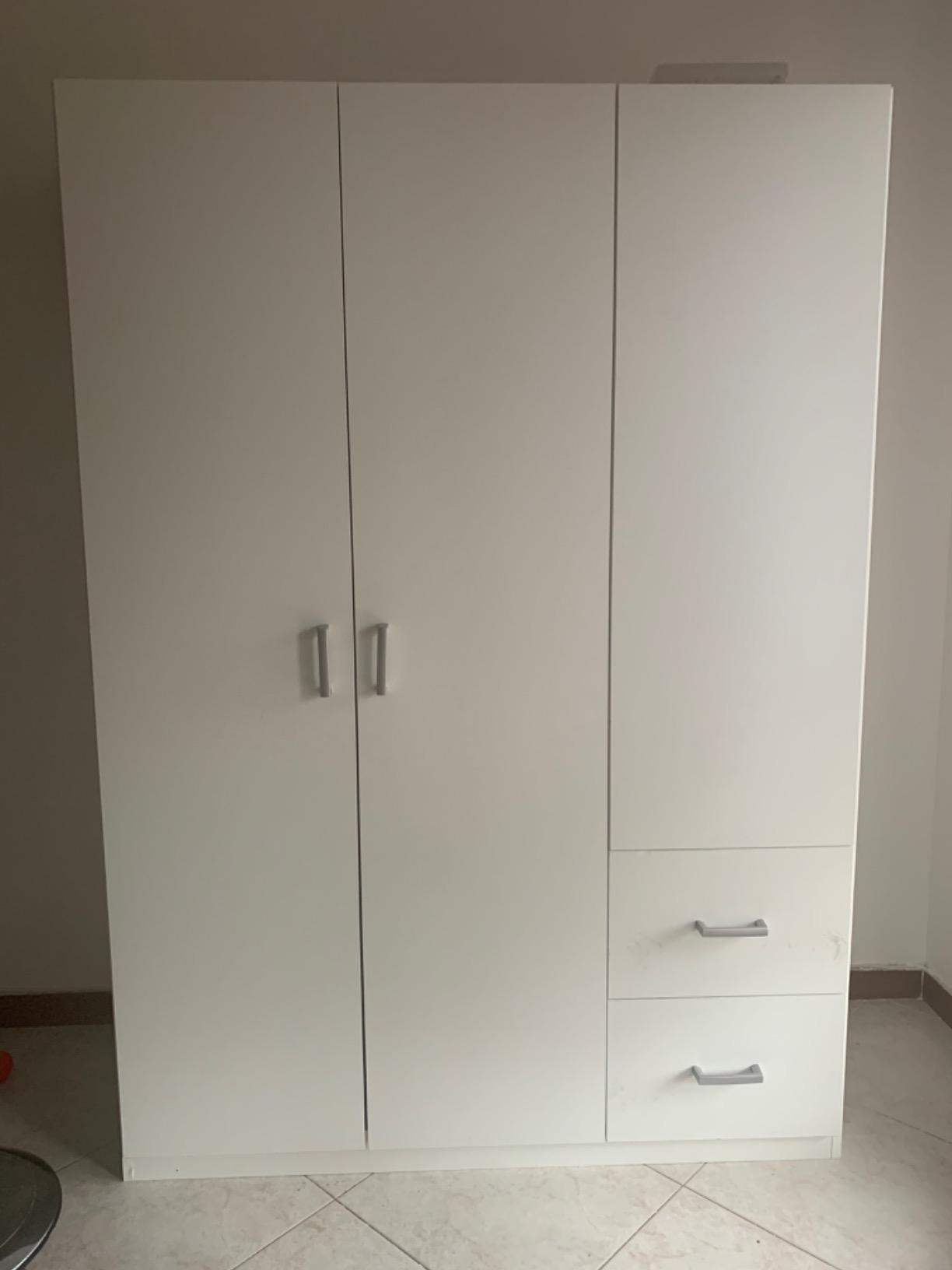 COMPOSAD Facile armadio 3 ante 2 cassetti bianco 184 cm
