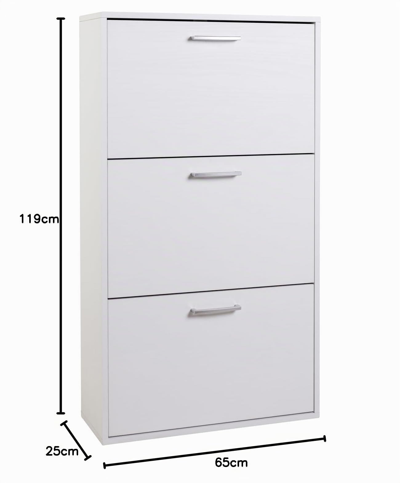Composad Flow scarpiera 3 ante bianca 65 cm salvaspazio