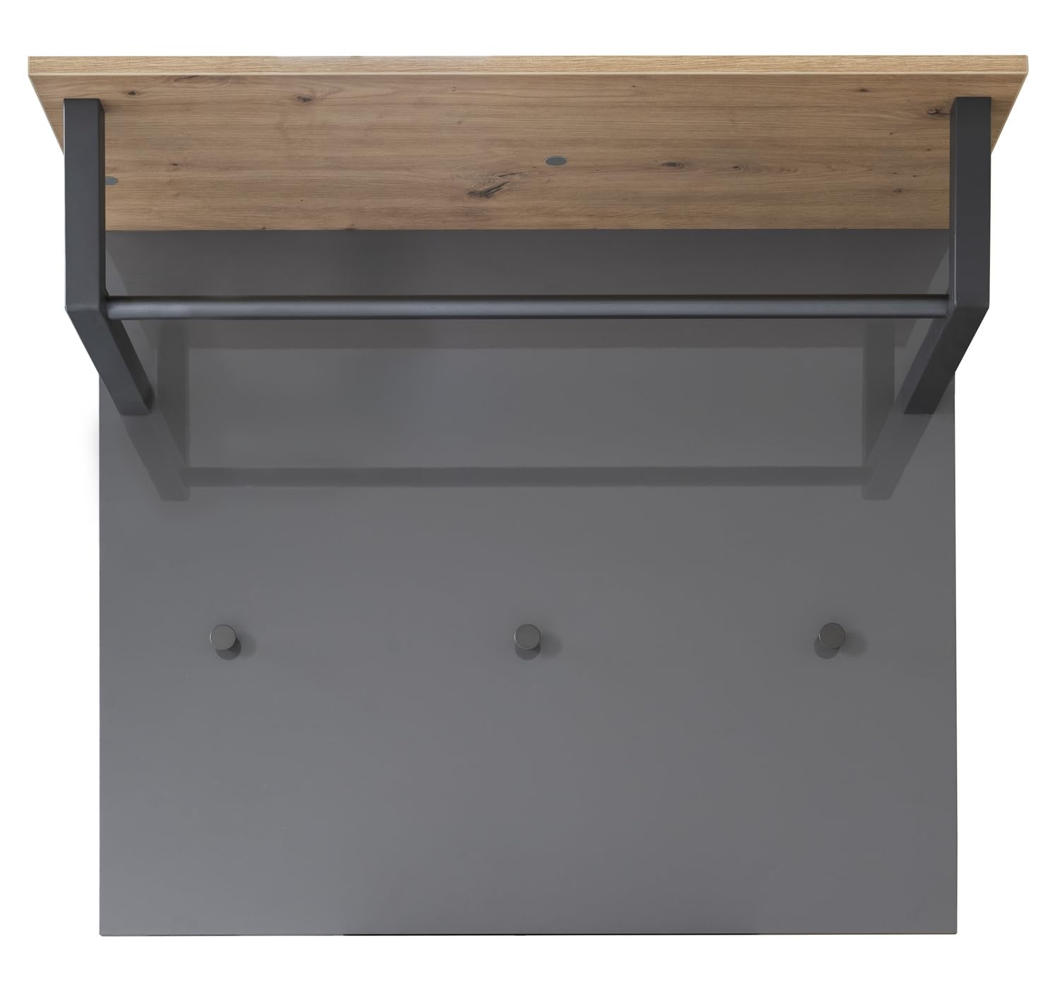 Composad Galaverna Appendiabiti da Muro 3 Ganci Grigio Titanio 82 cm