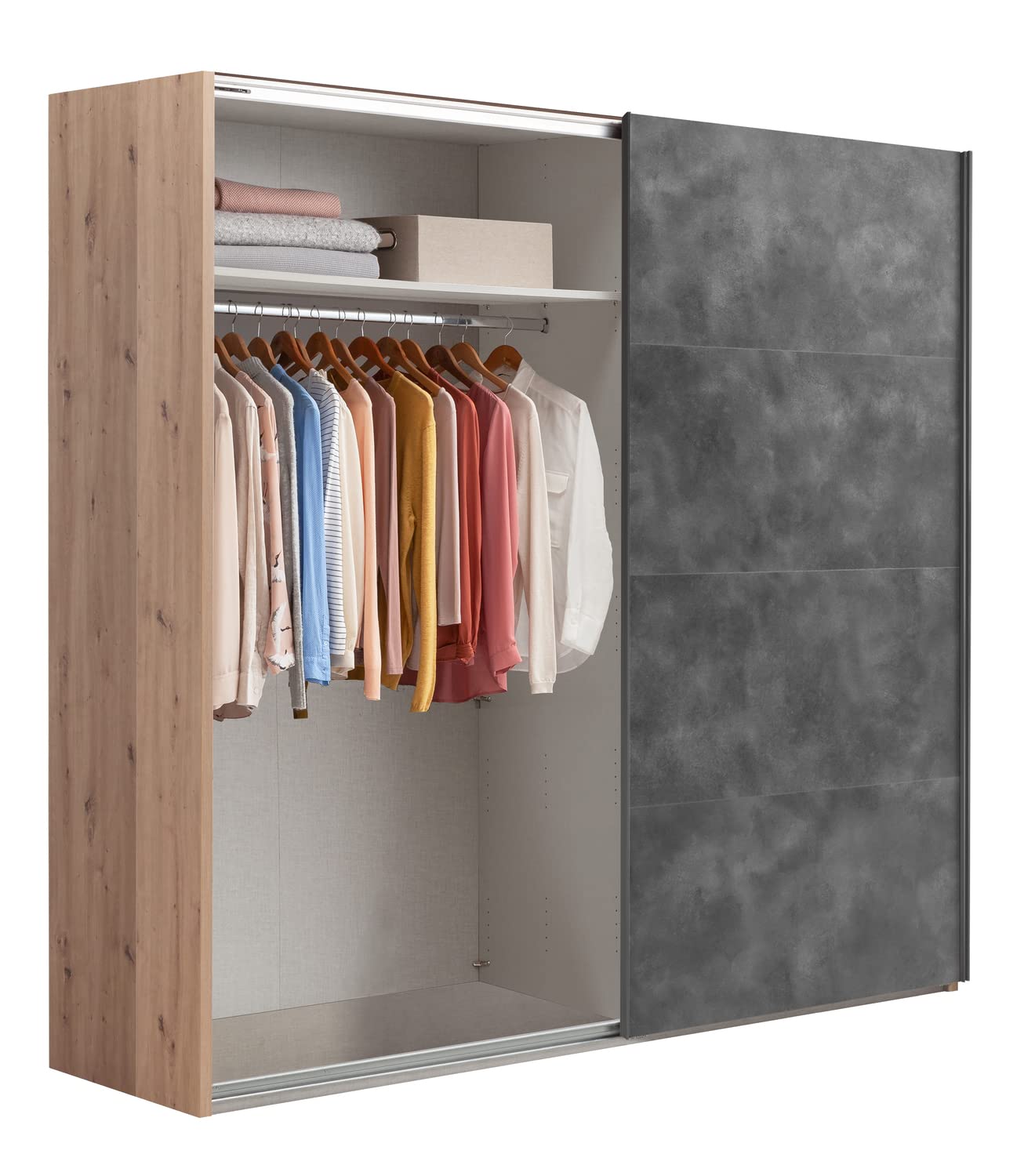 Composad Systema 250x223x67 armadio 2 ante scorrevoli rovere grigio