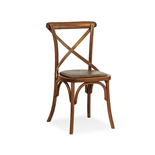 Iperbriko sedia faggio cognac seduta ecopelle 51x51 cm