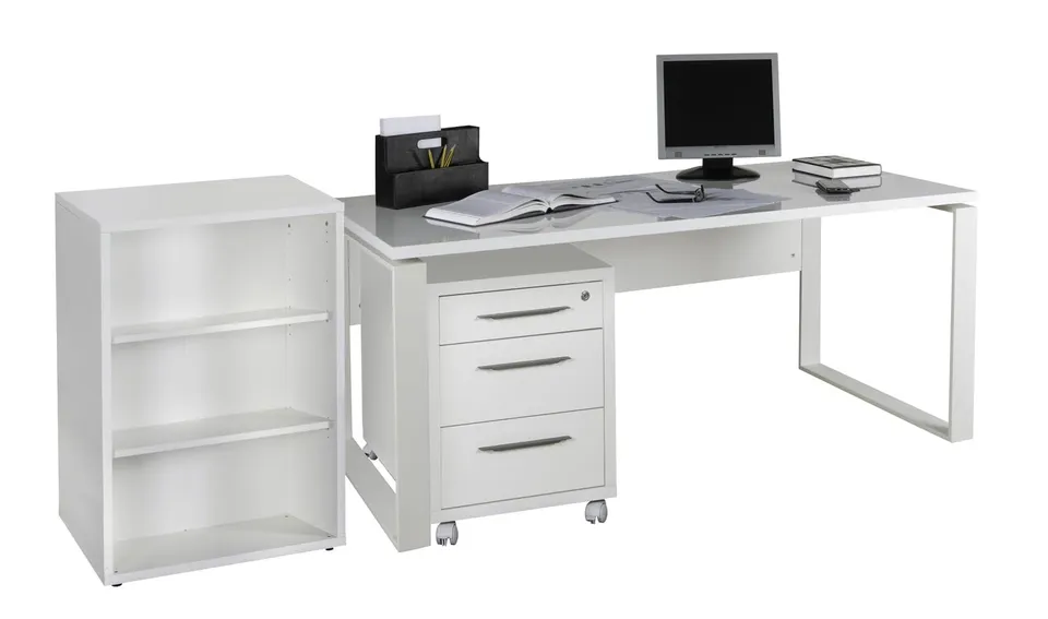 Composad Disegno set ufficio 3 pezzi scrivania 170 bianco
