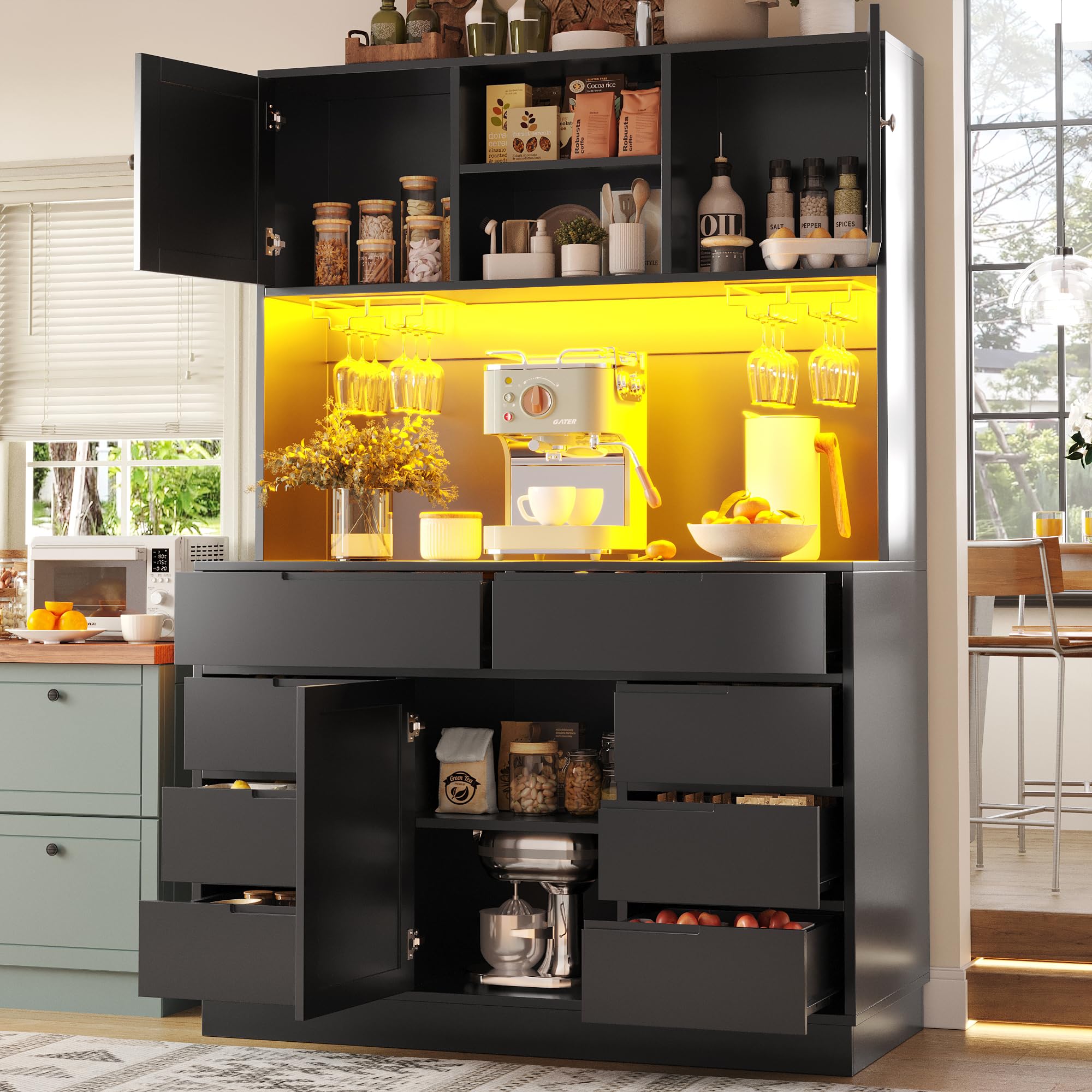 Dolamaní Mobile Alto Nero 120x40x183,5 cm LED USB