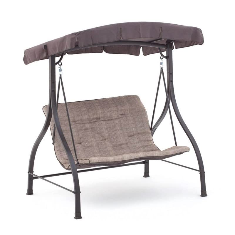 Iperbriko Haiti dondolo acciaio 2 posti marrone 160 cm
