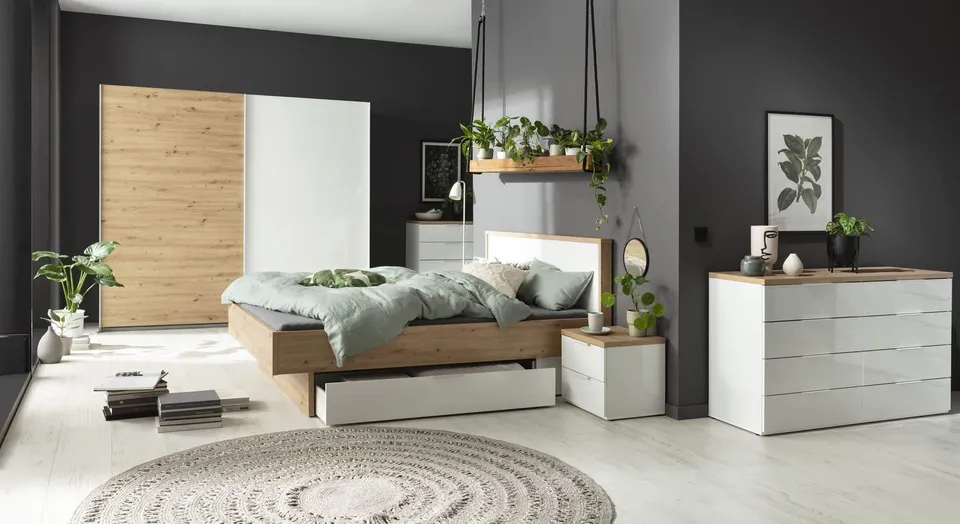 Composad Mundi camera da letto completa 6 mobili rovere bianco