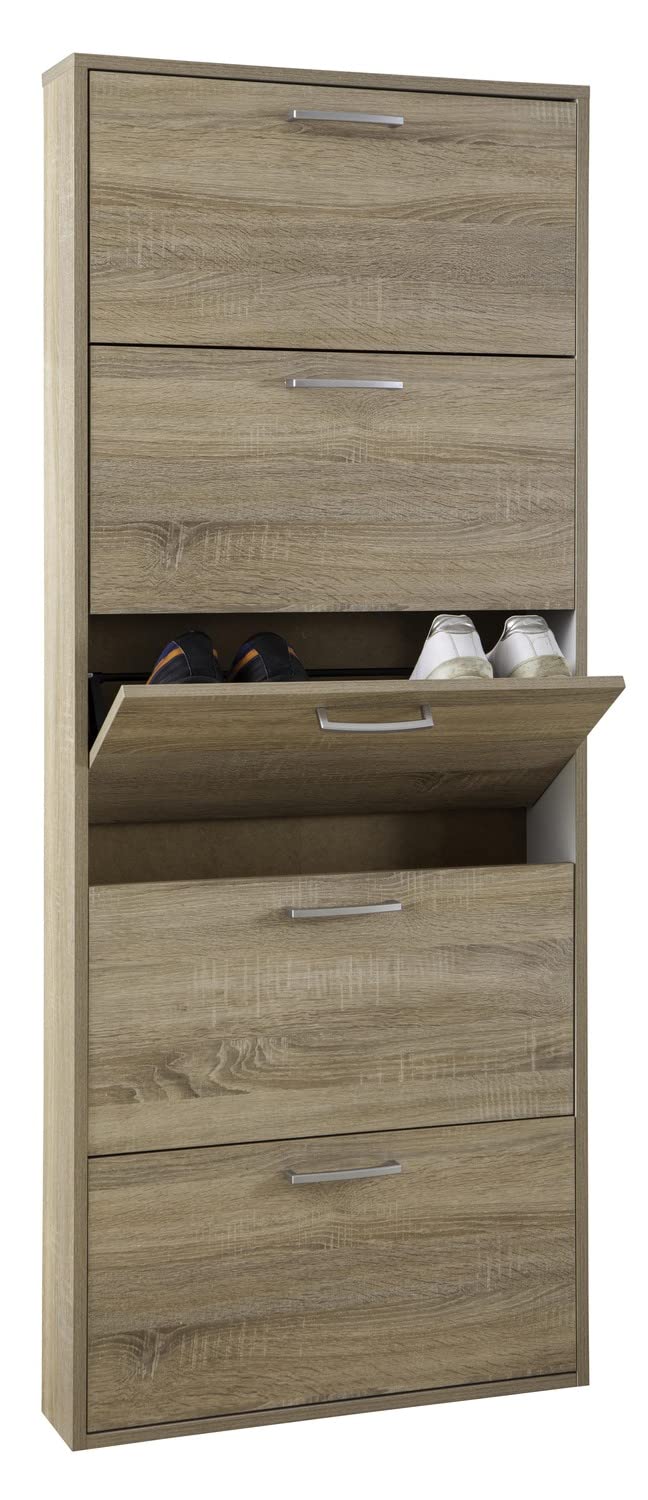 Composad Facile Scarpiera 5 Ribalte Rovere Sonoma Slim 65x164 cm