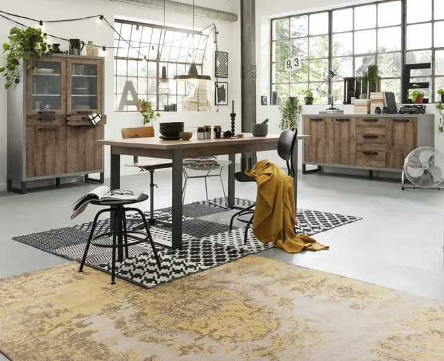 Composad Lafabrica Set 3 Mobili Tavolo 10 Posti Rovere Cemento