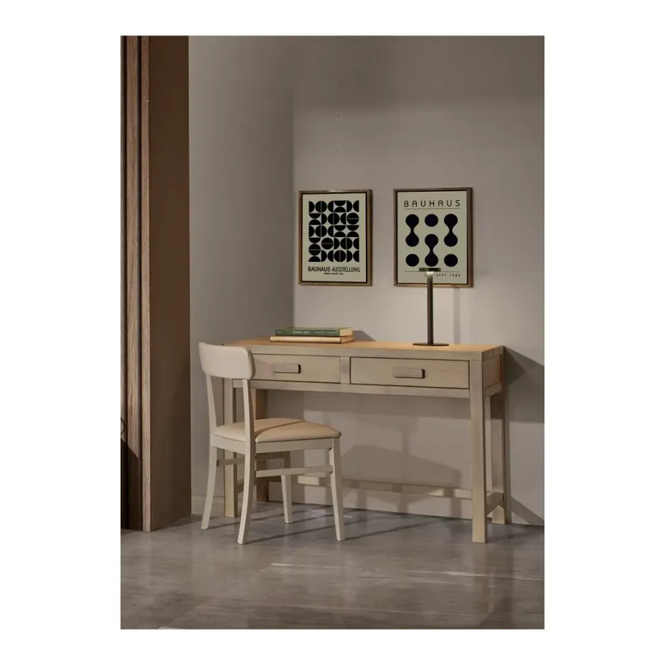 Epocantica scrittoio 2 cassetti legno massello ammortizzato