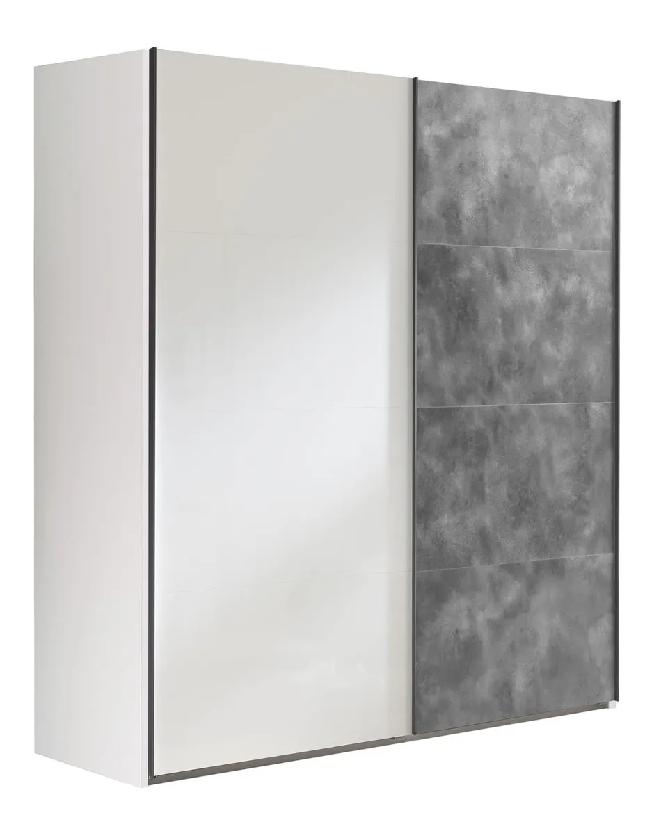 Composad Systema armadio 2 ante scorrevoli 200 cm bianco grigio