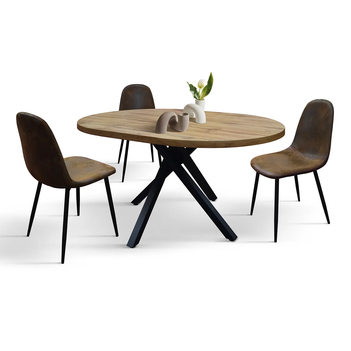 Epocantica Tavolo Rotondo Allungabile Rovere 100-140 cm