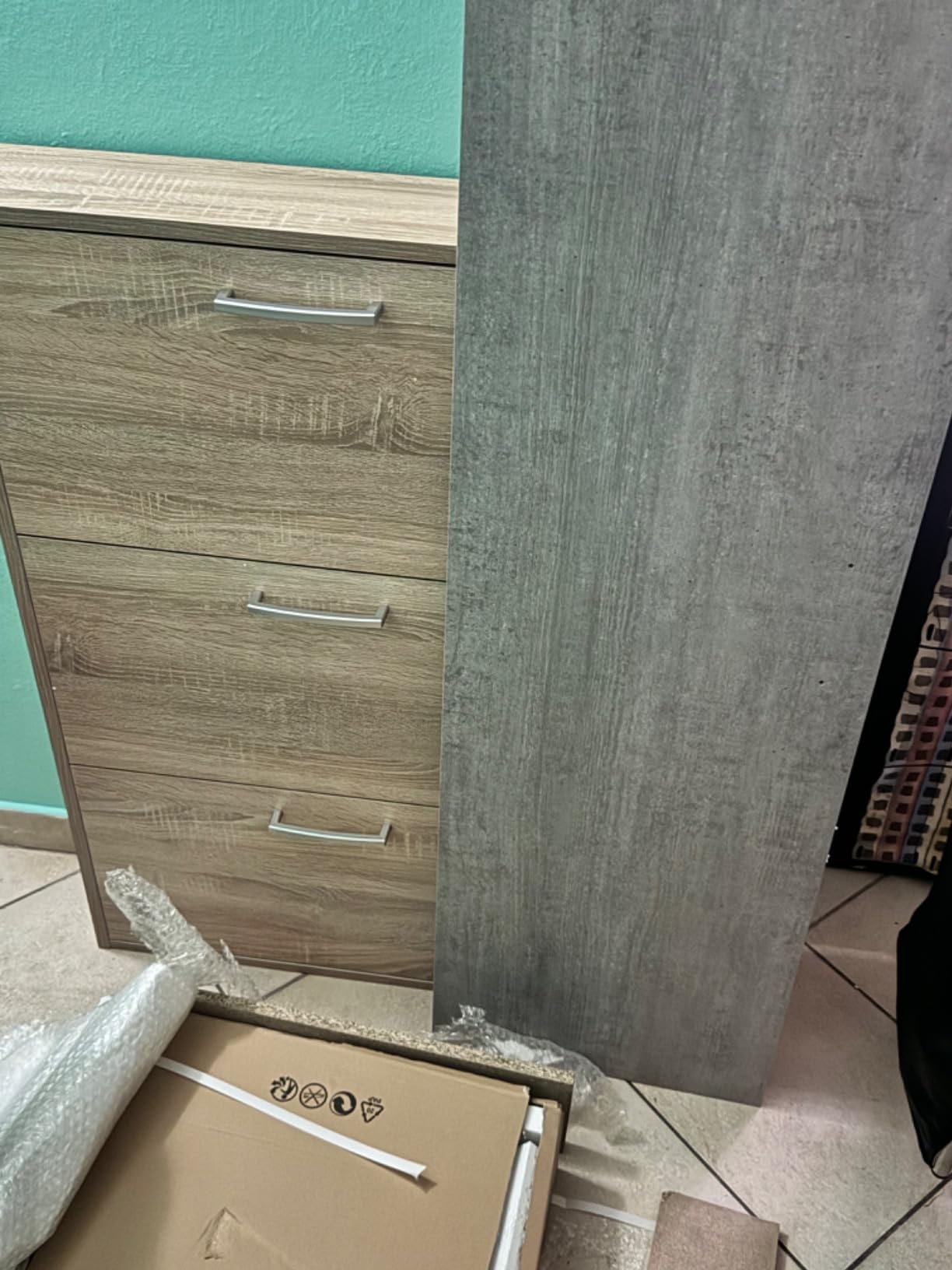 Composad Facile Armadio 2 Ante 2 Cassetti Rovere Sonoma 82x184 cm