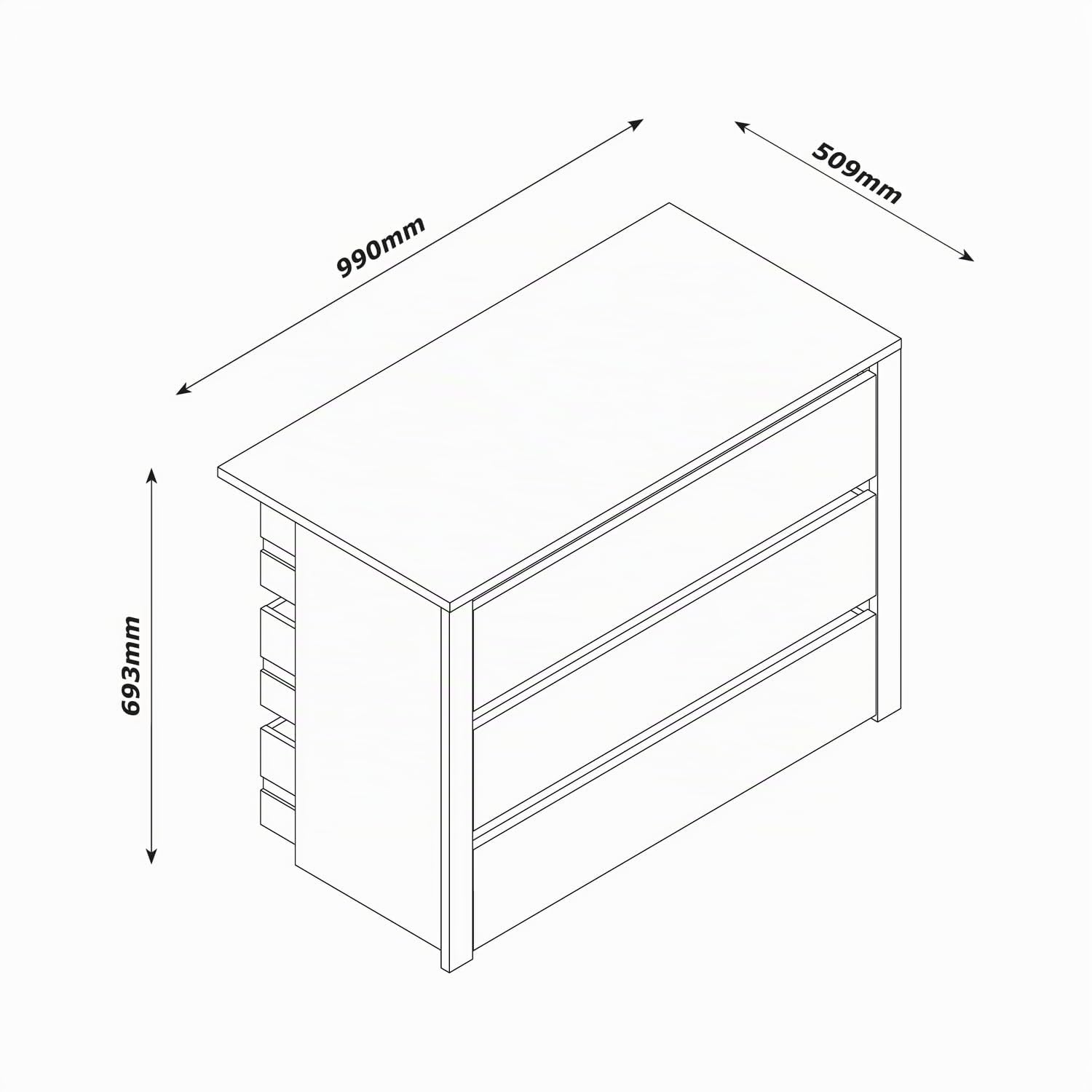 Composad Systema AR8996/AR8998/AR9006 Cassettiera Interna Tessuto
