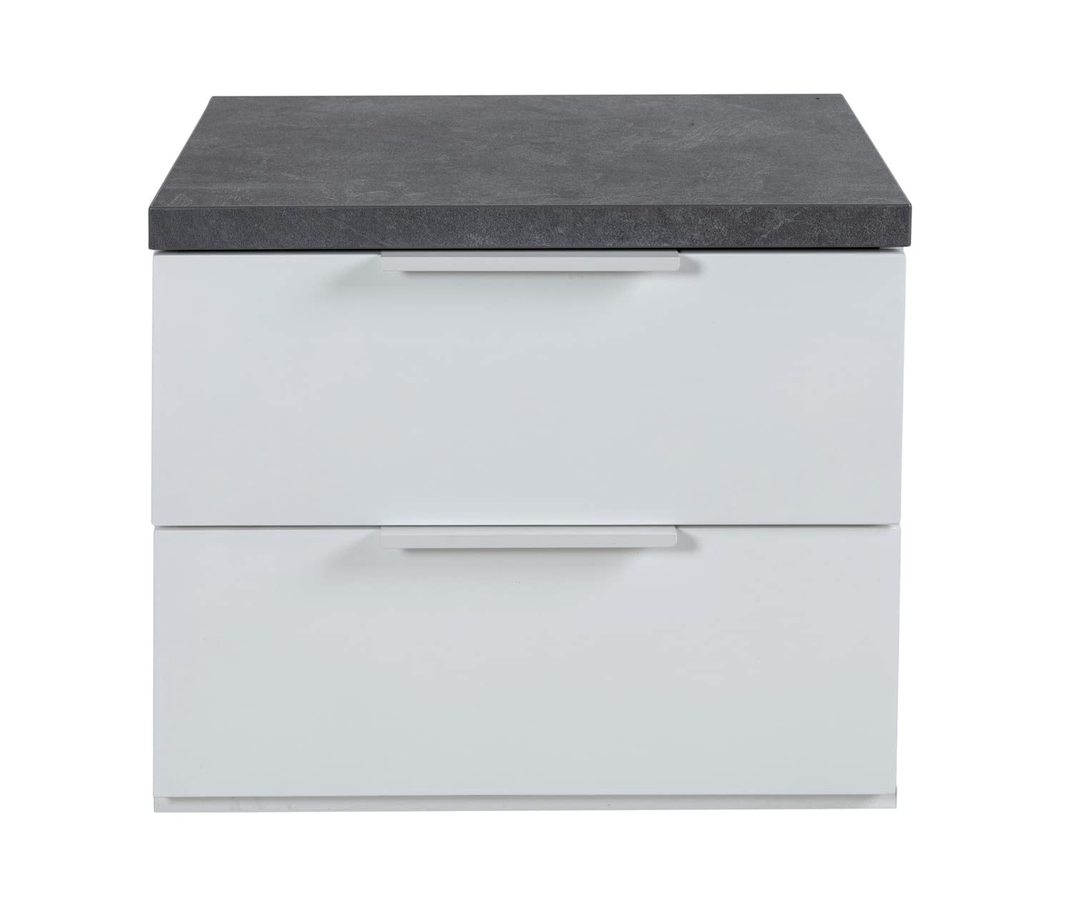 Composad Mundi Bedroom comodino 2 cassetti grigio bianco