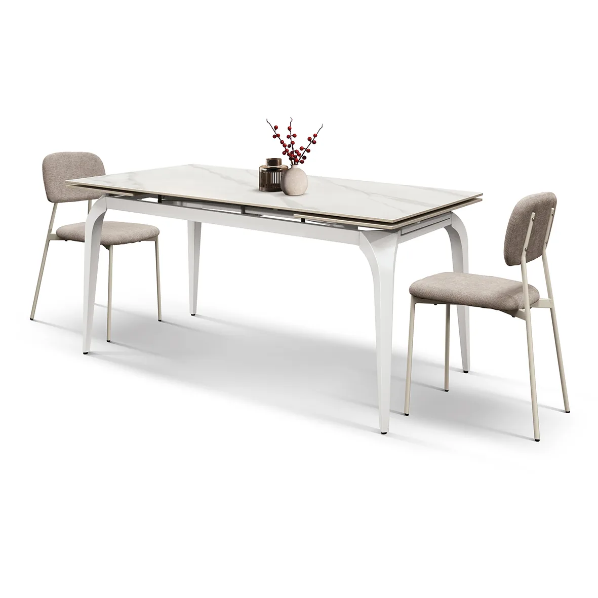 Epocantica Tavolo Allungabile Ceramica Bianco 140x80