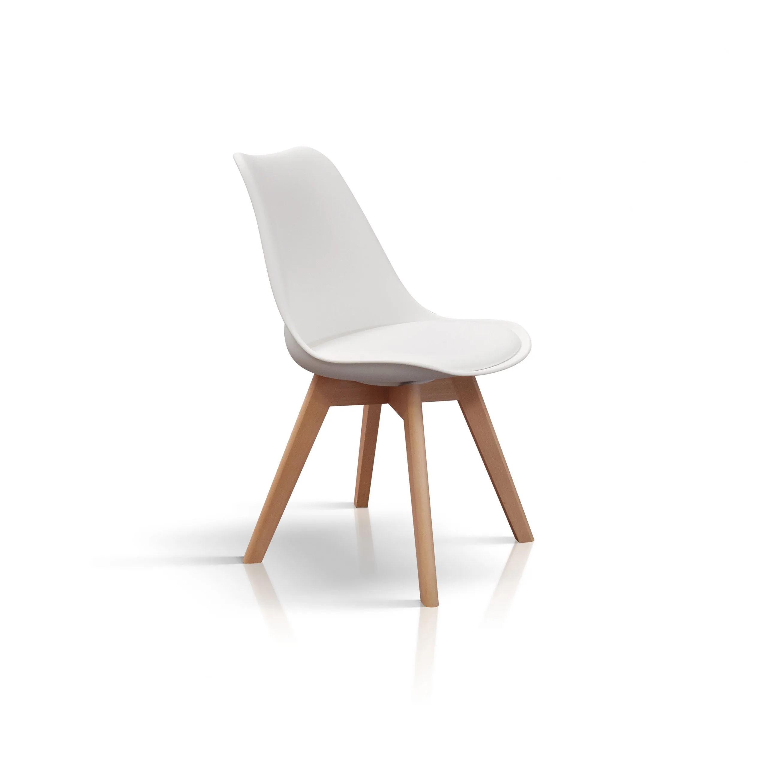 Epocantica set 4 sedie polipropilene legno naturale