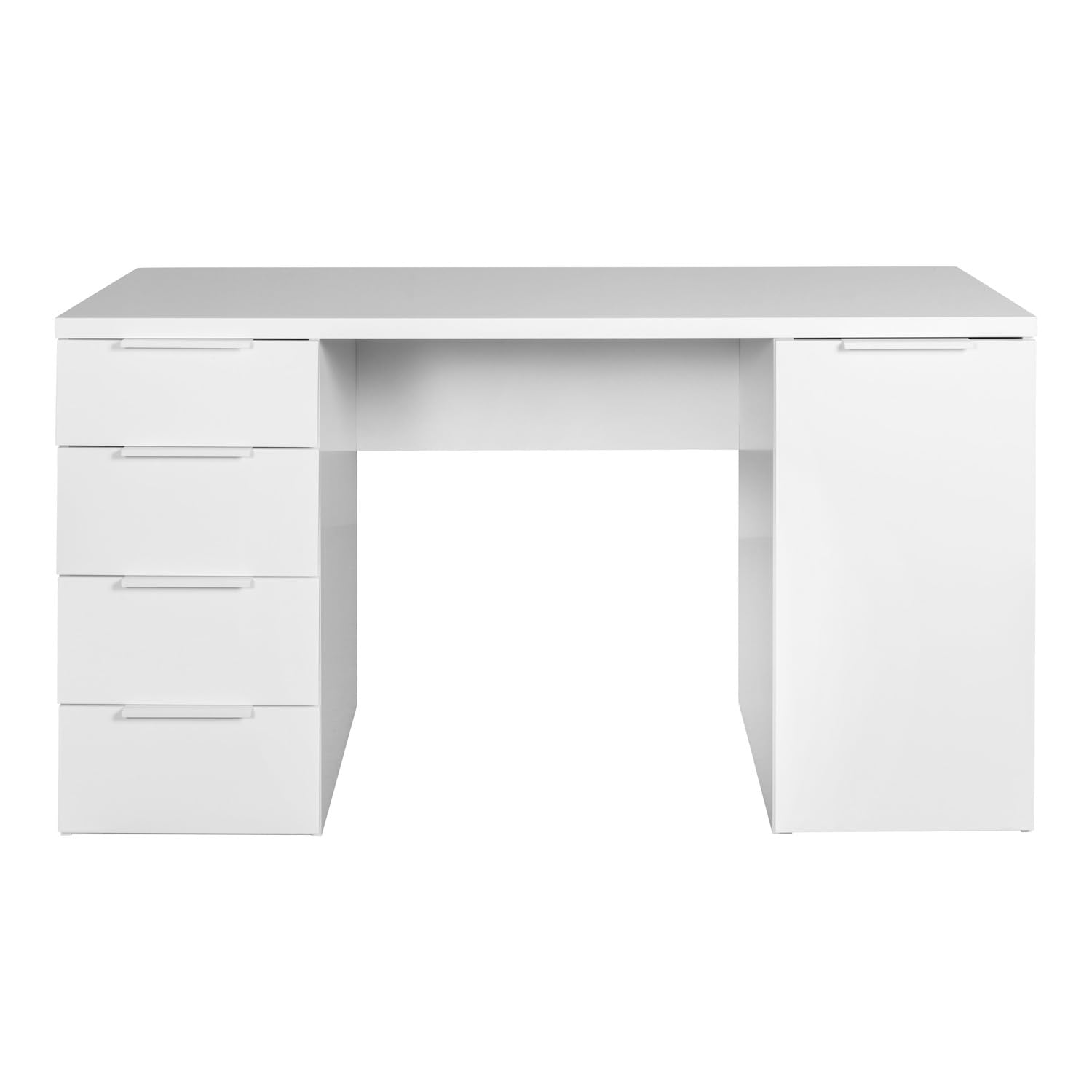 Composad Espresso scrivania 4 cassetti anta bianco 146 cm