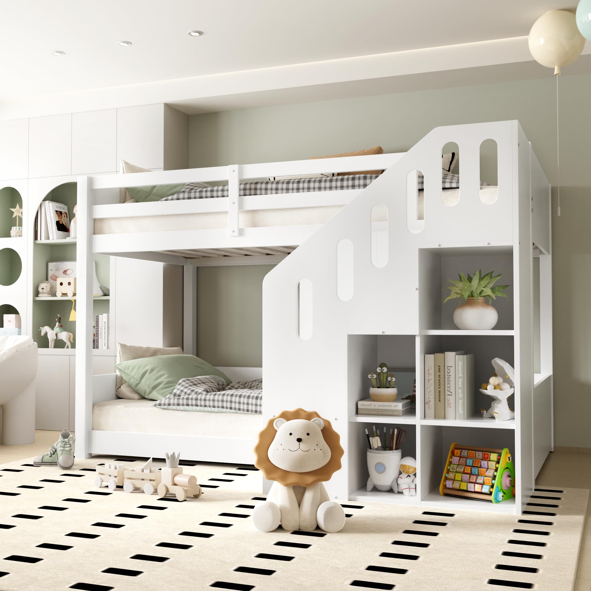 Dolamaní Letto a castello 90x200 bianco legno pino