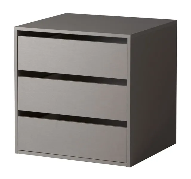 Composad Cassettiera Interna 3 Cassetti Grigio 58 cm