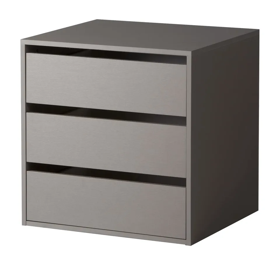 Composad Cassettiera Interna 3 Cassetti Grigio 58 cm