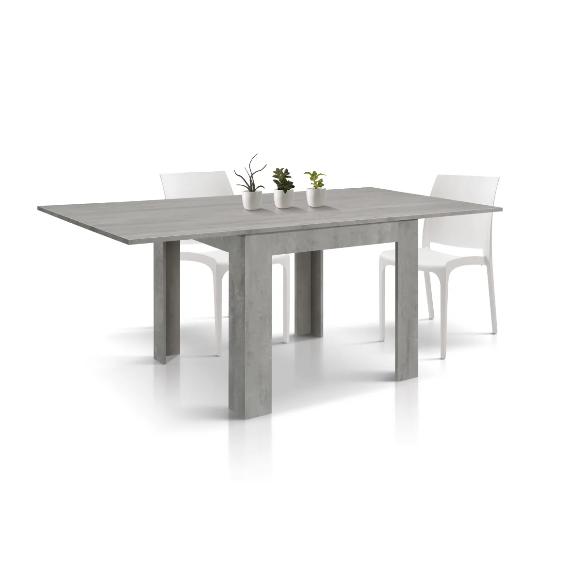 Epocantica Tavolo Allungabile Isabel 90x180 Grigio Cemento