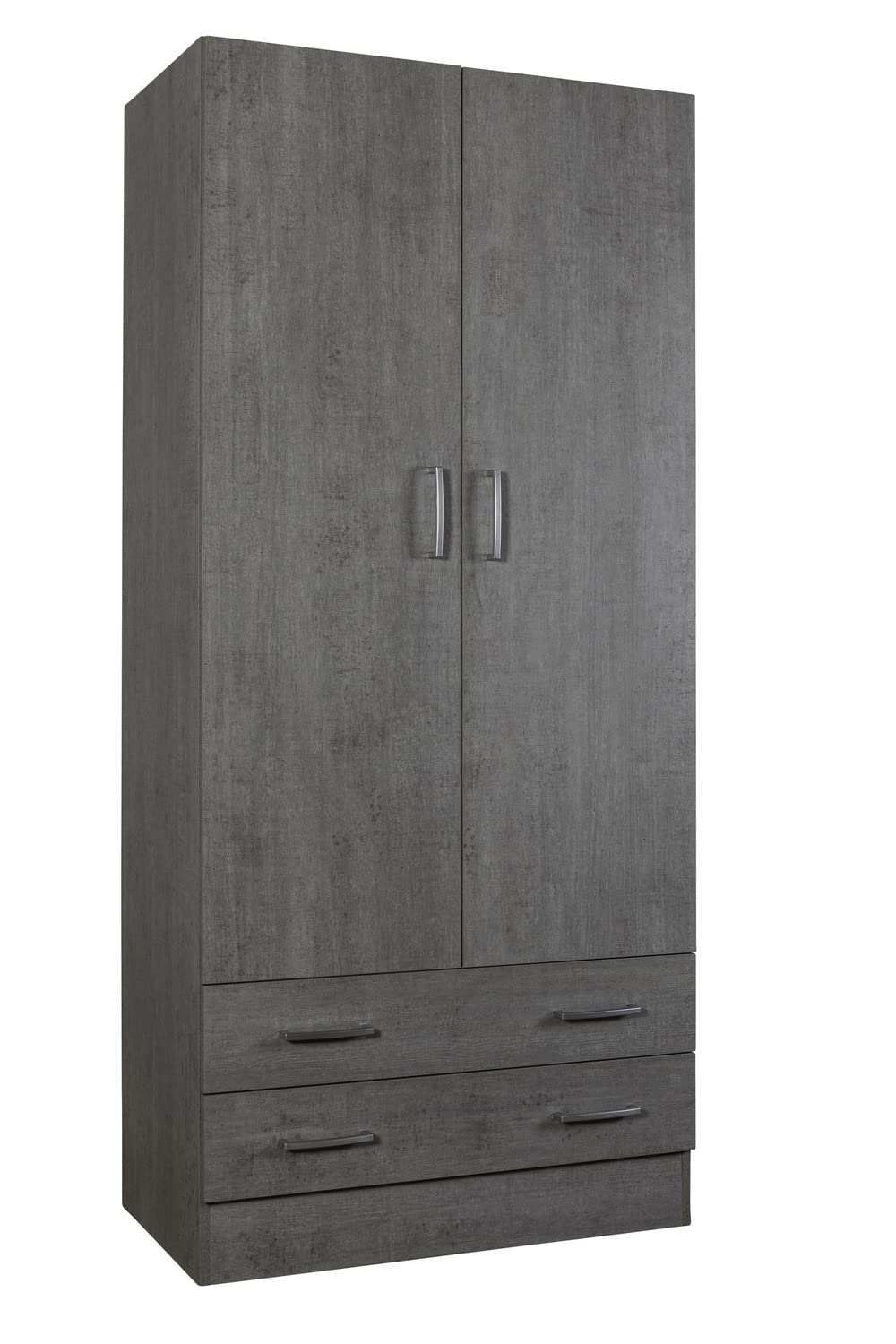 Composad Facile Armadio 2 Ante 2 Cassetti Grigio Cemento